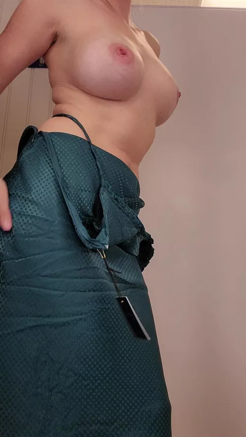 I always leave the door unlocked when I'm in the fitting room