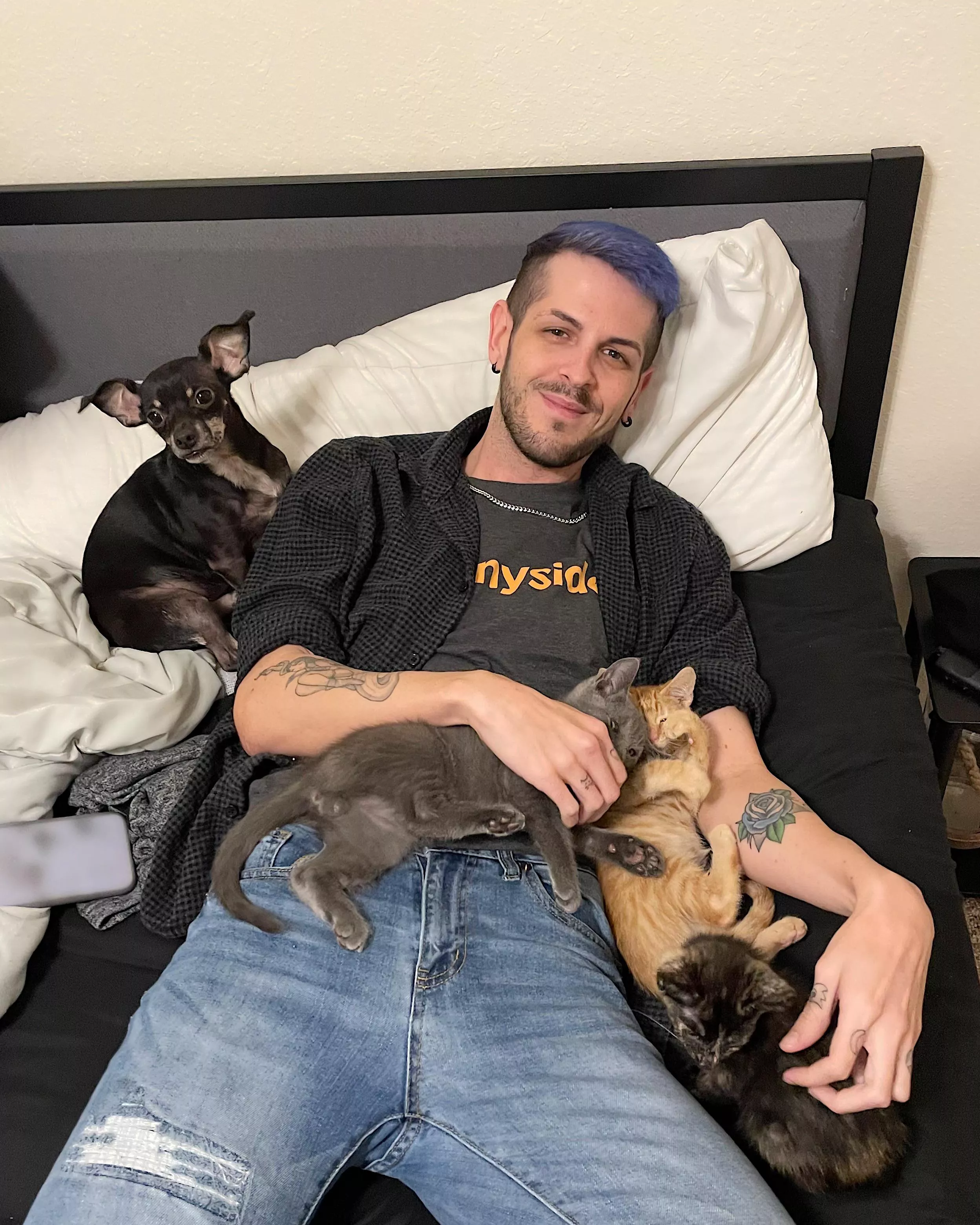 I started fostering some kittens, so this is my life until I find them some good homes! 😂🥰