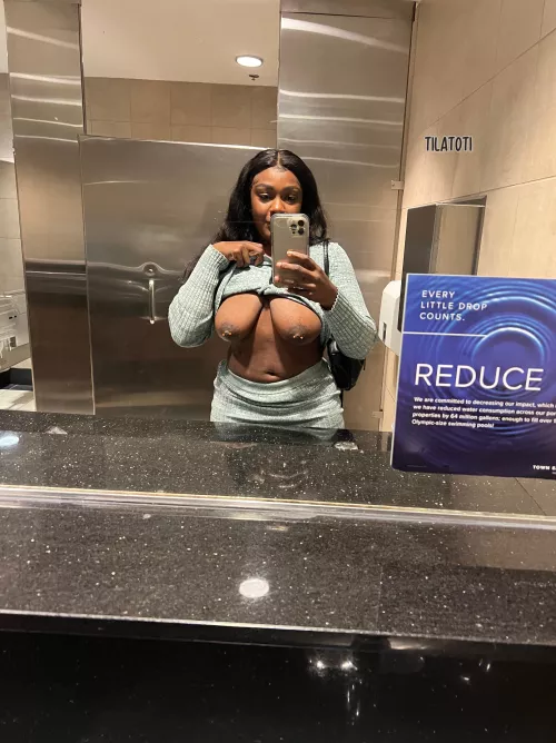 Let me use my tits on you in the restroom