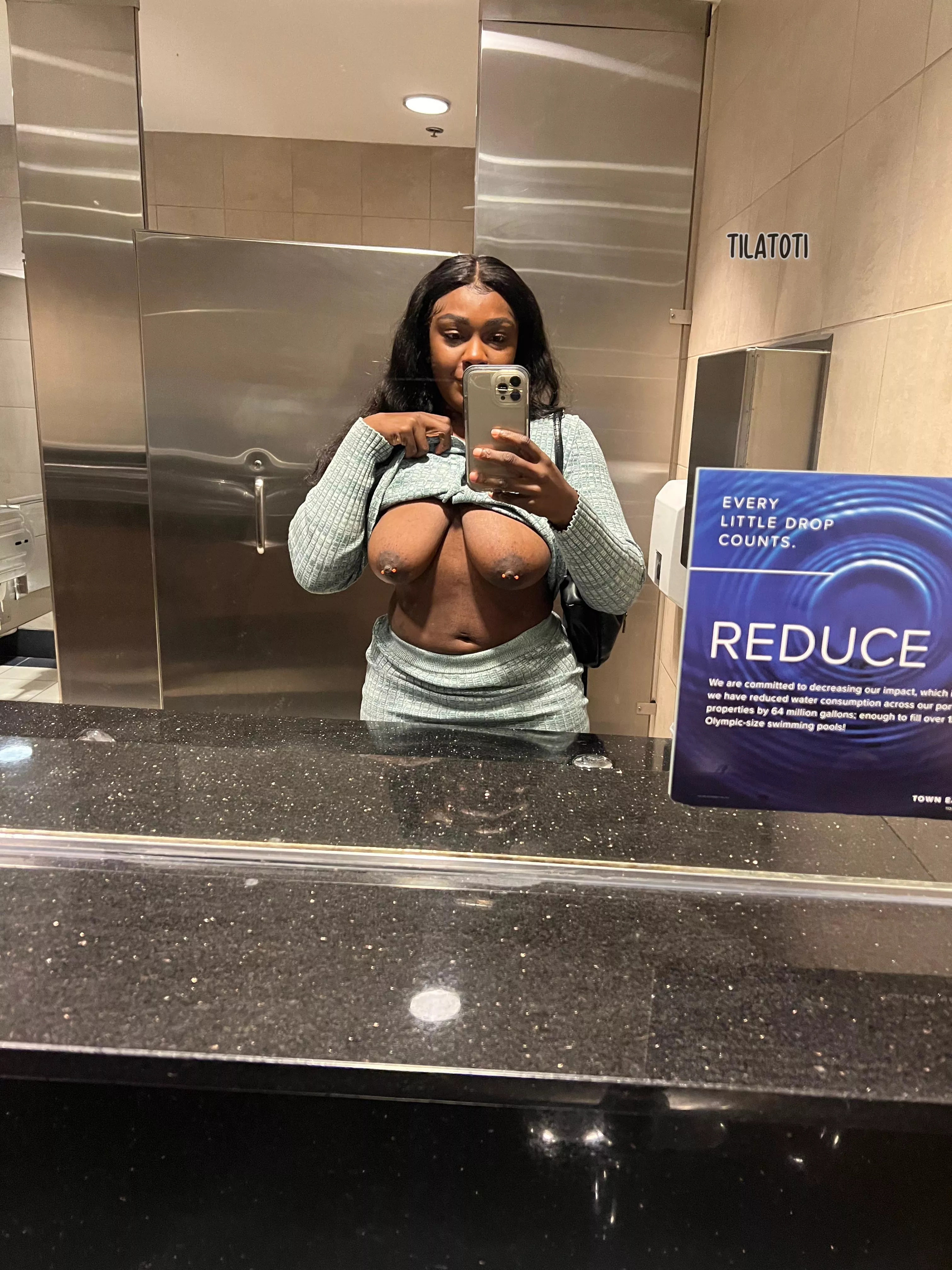 Let me use my tits on you in the restroom