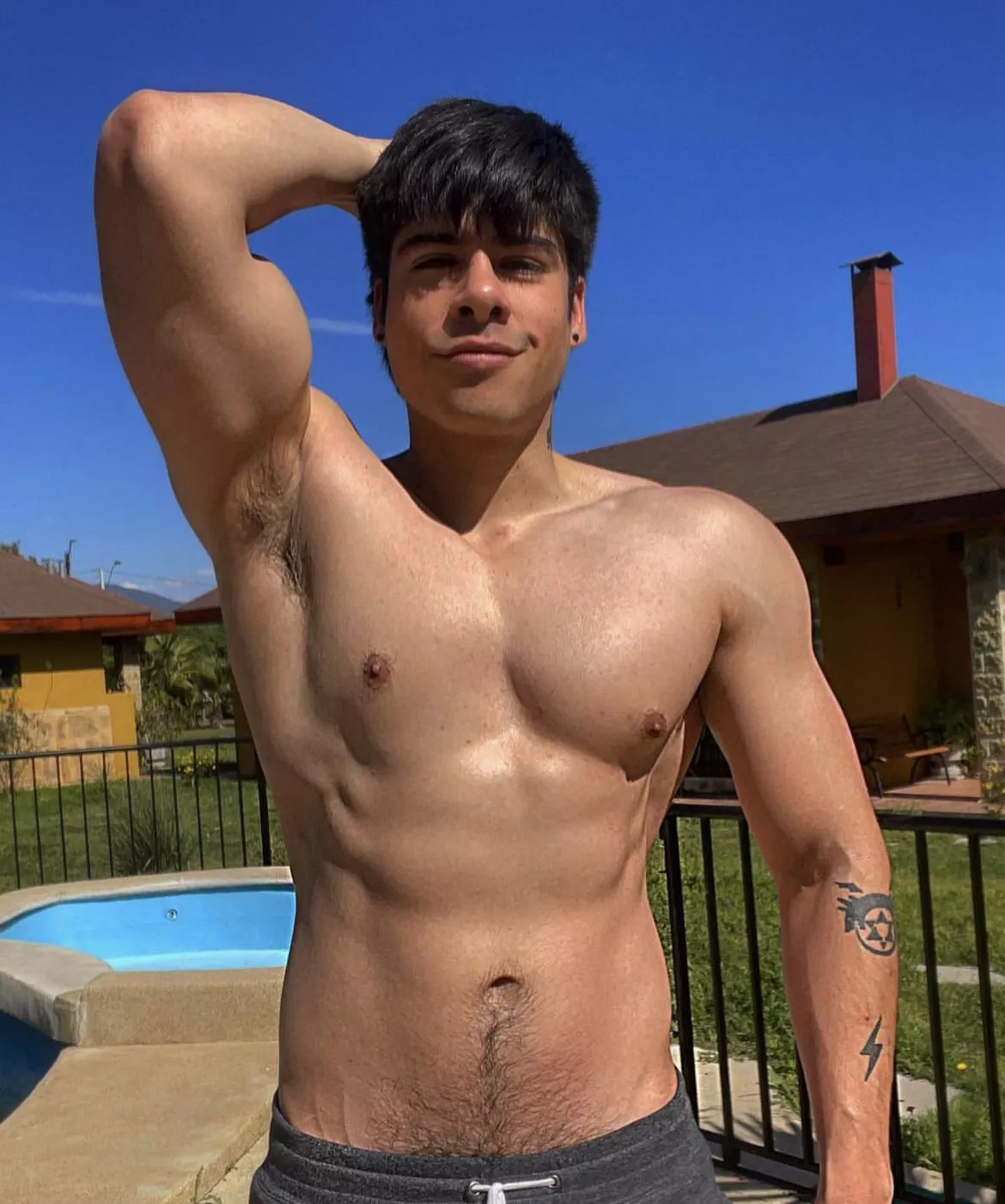 Lick my massive muscles