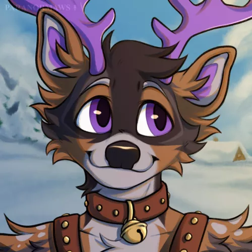 Looks like someone has been reindeer-ified! [commission] (art by me: Paranormaws)