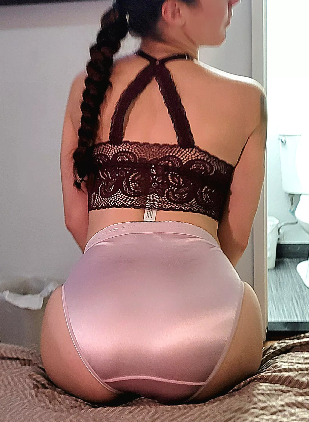 love the way my butt looks in the old school high leg panties