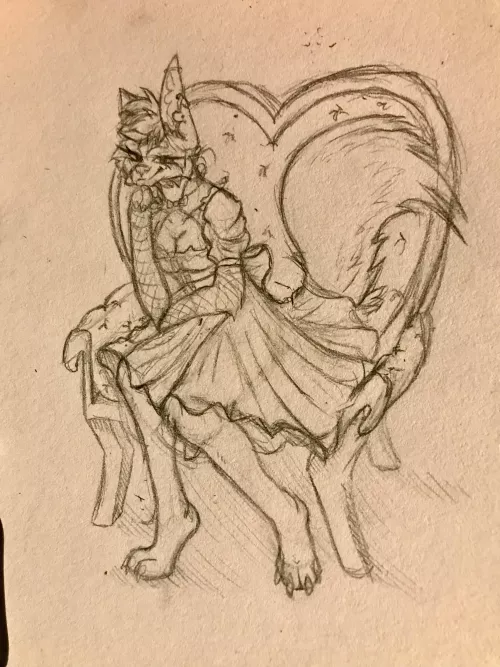 Made a lil cat lady doodle at work :)