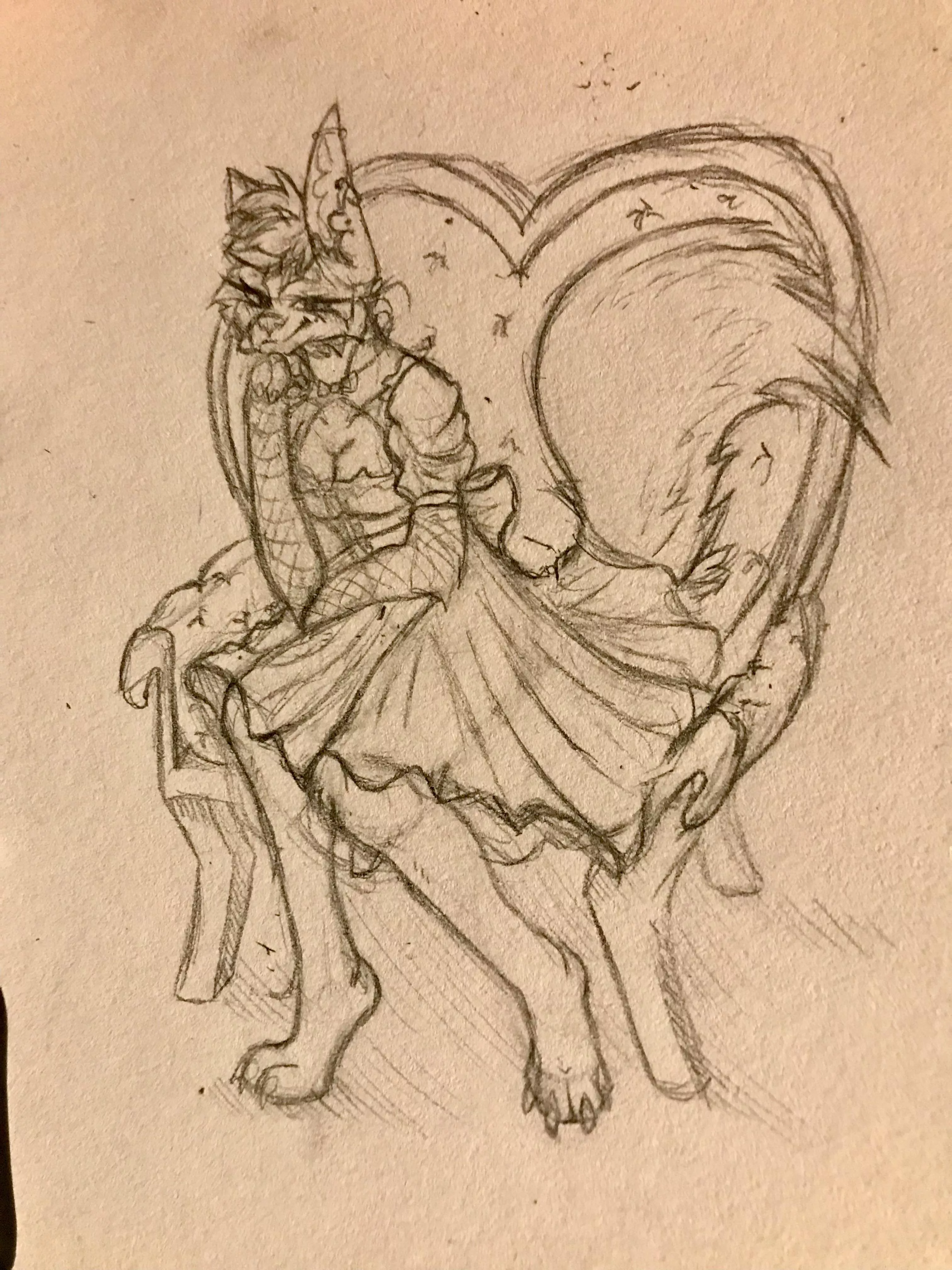 Made a lil cat lady doodle at work :)