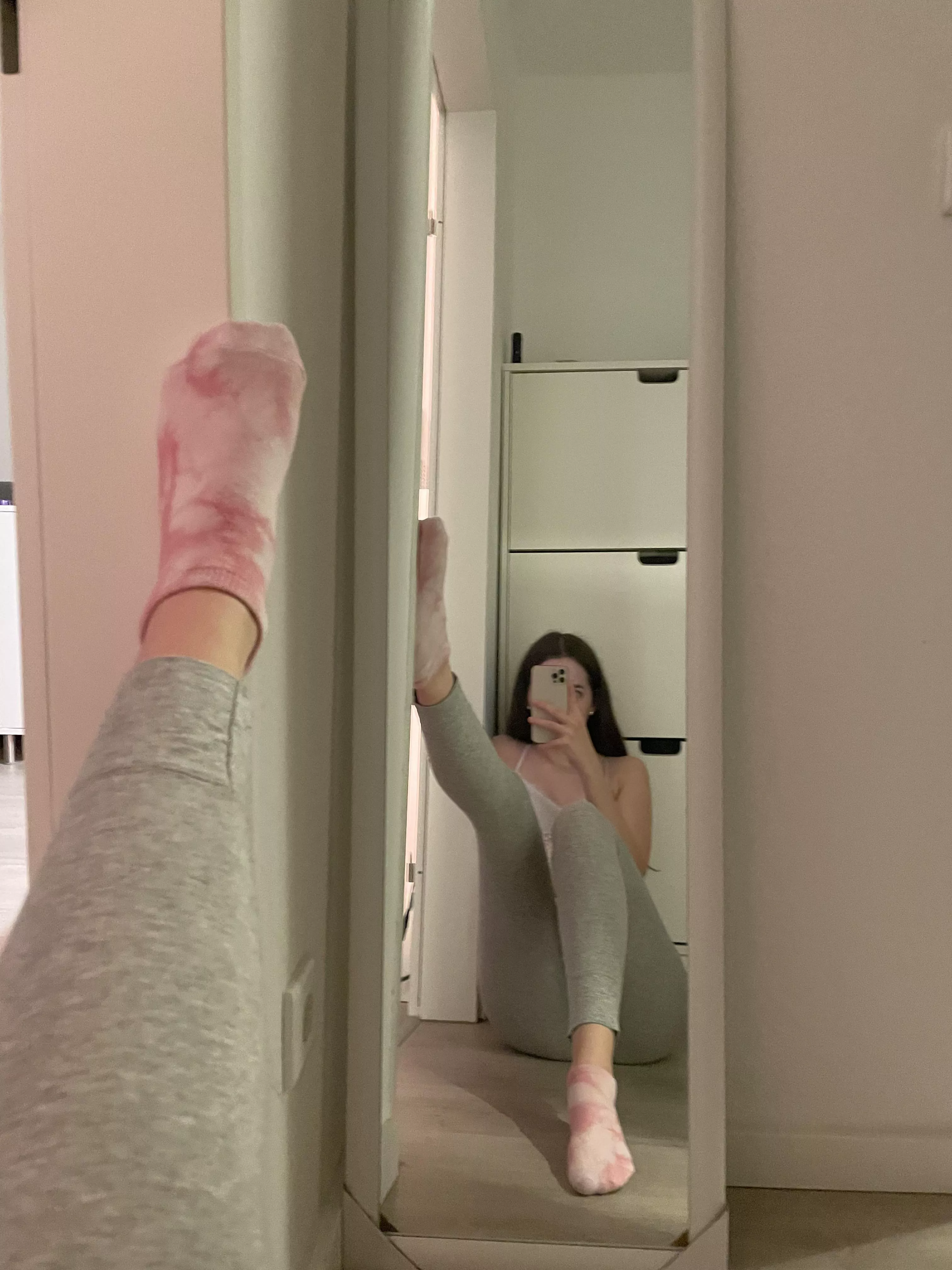 Me in pink cutie socks