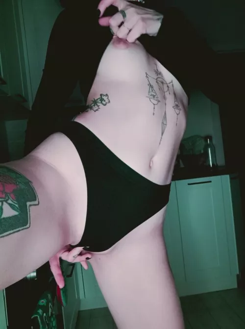 My underwear is already soaked, so it's about time you took it off 😏[f]