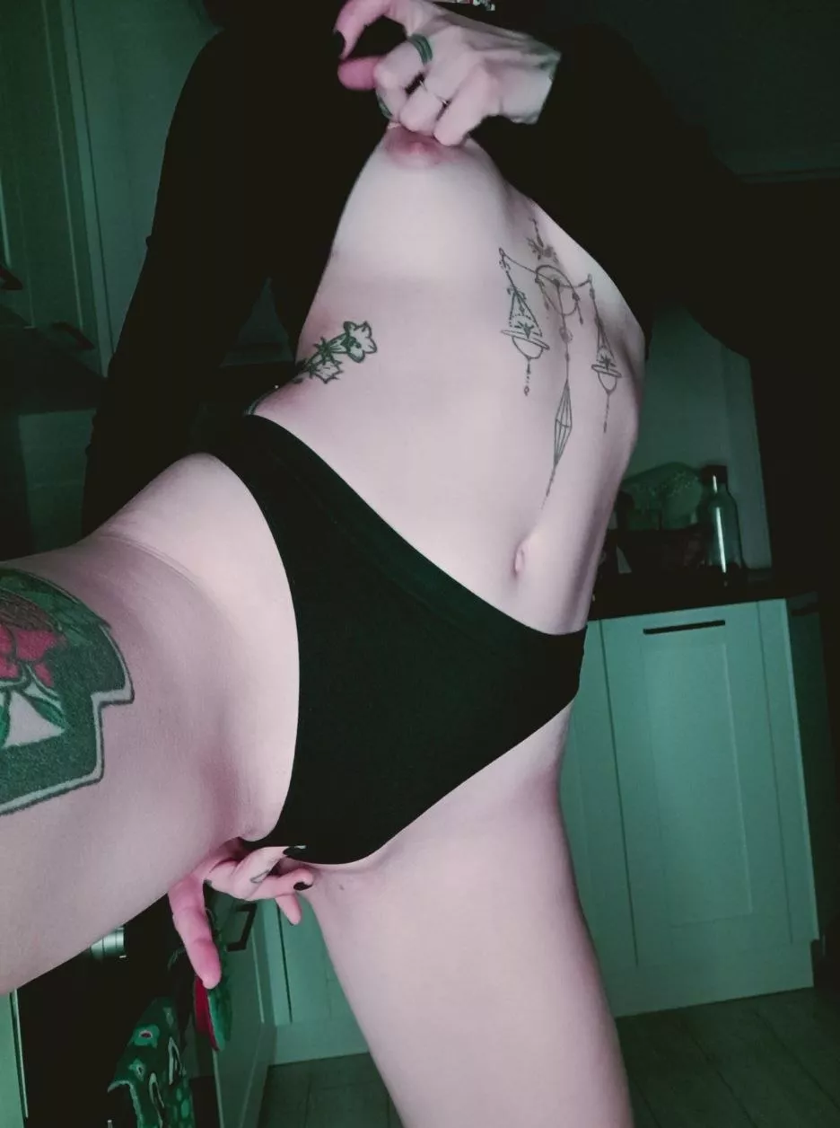 My underwear is already soaked, so it's about time you took it off 😏[f]