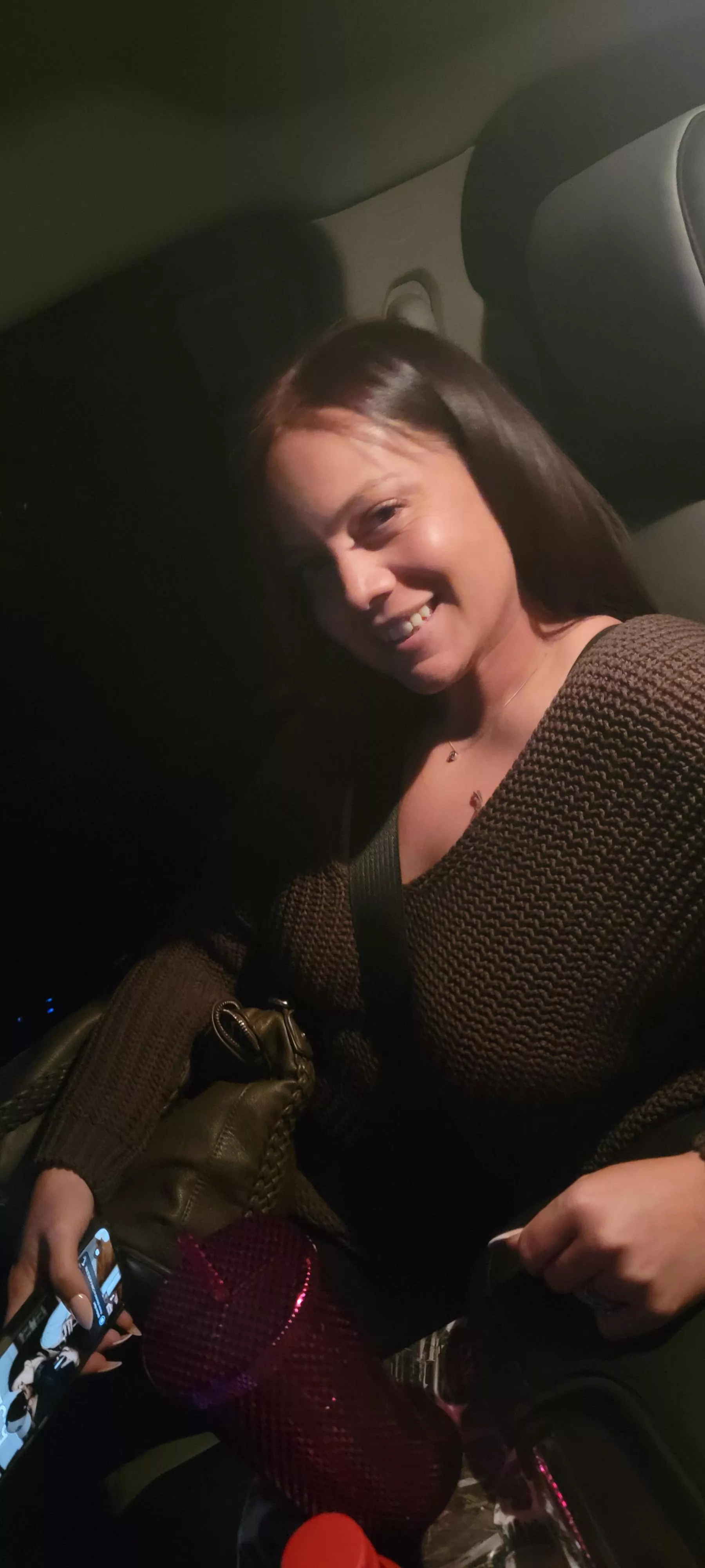 my wife on the way to her first time being shared in MFM