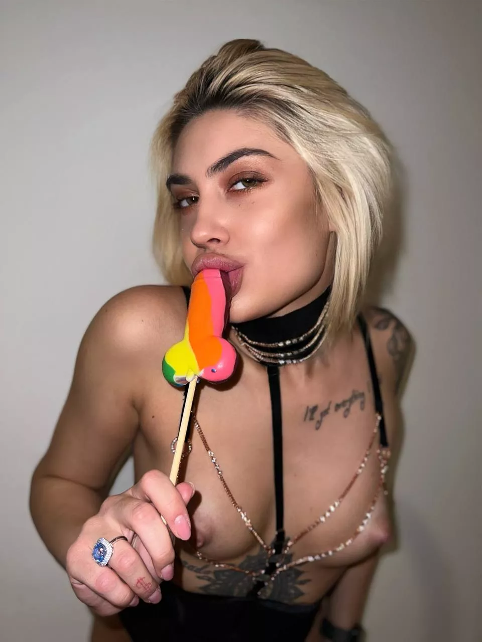 Small tits, but they get a lot of attention