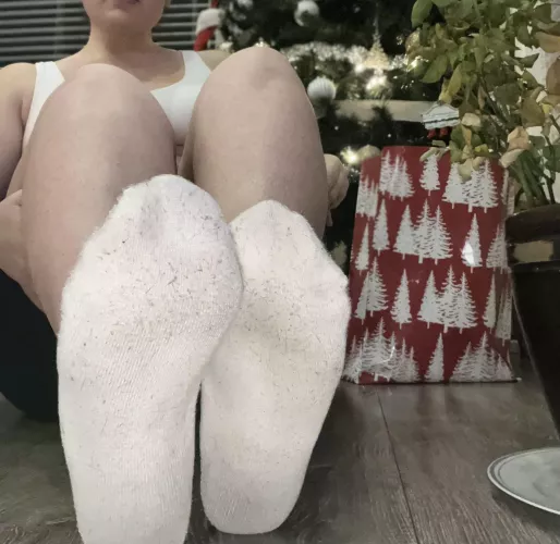 These socks would be a perfect fit around your tree! 😜