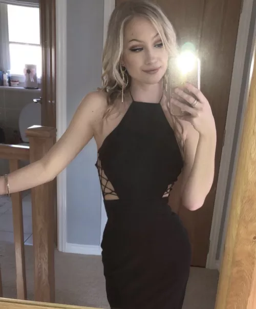 Tight black dress