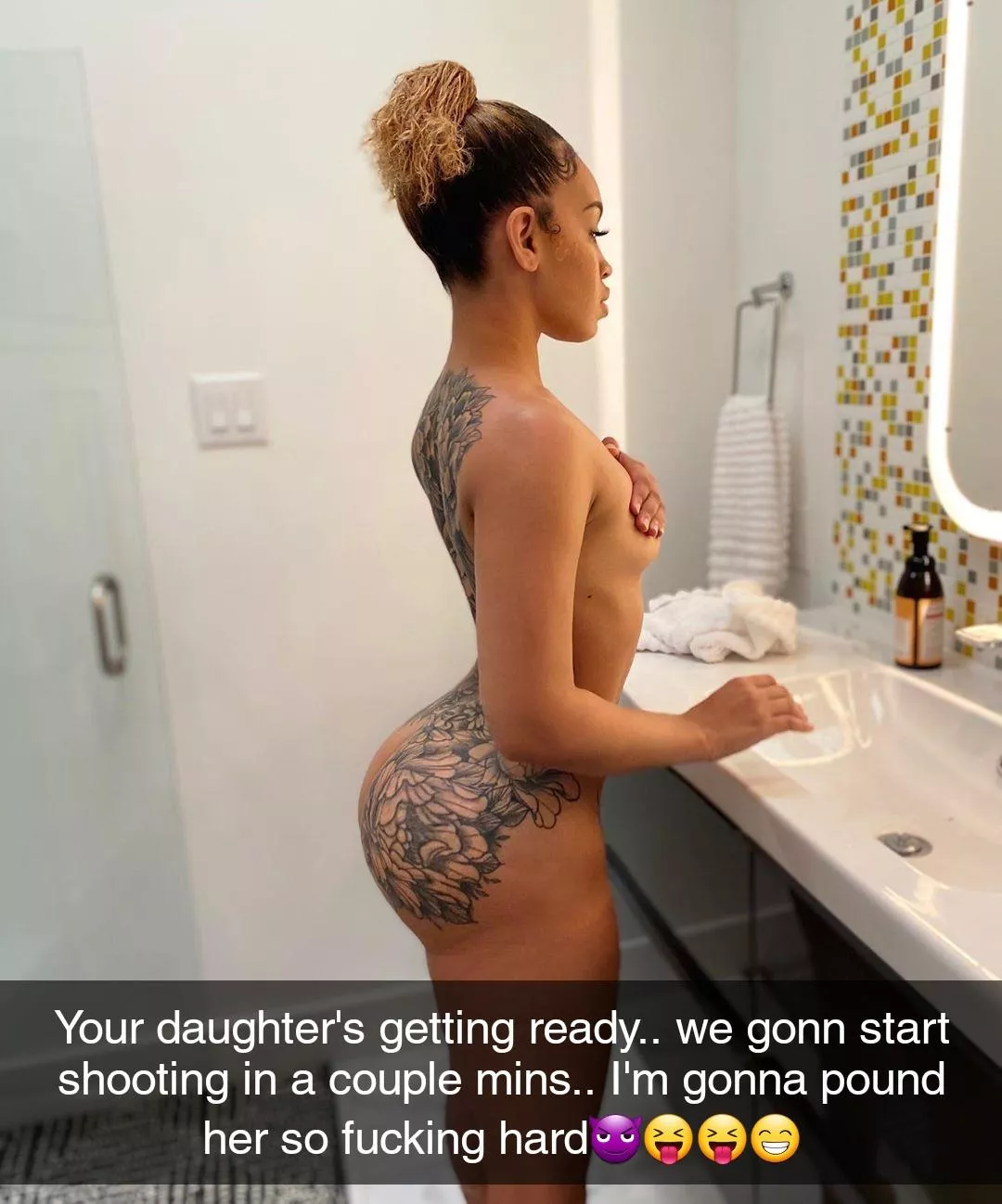 Your little girl is starring in her own first porno with your friend😍