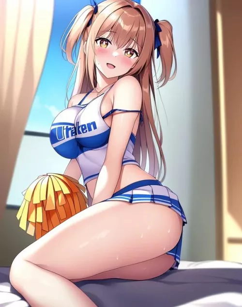 A very beautiful first-rate cheerleader, and who has bewitching thighs.
