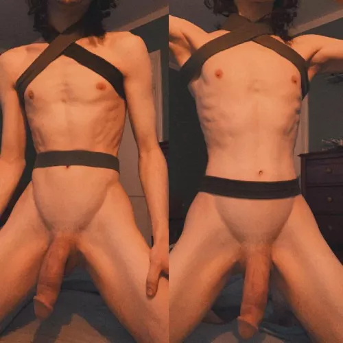 Alone at night, might as well dress up