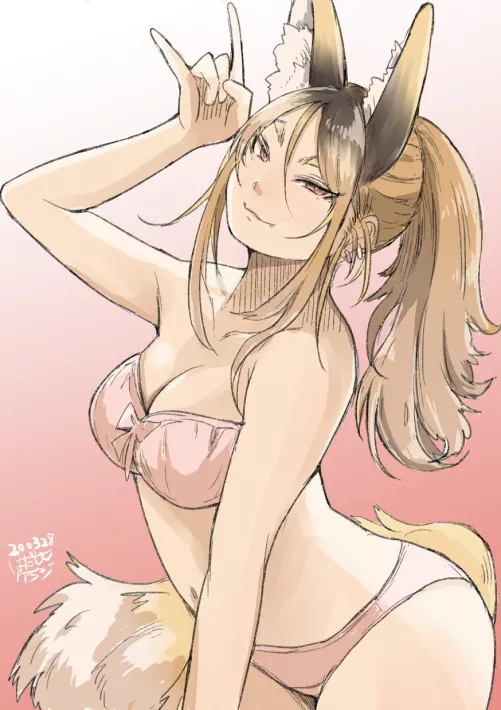 [Art] Foxgirl gravure [Original]