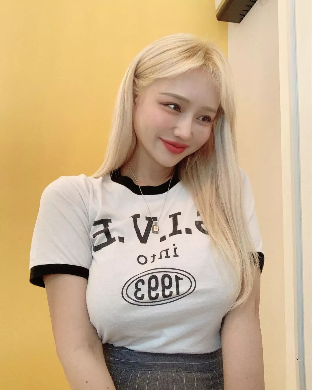 Blonde cute and busty