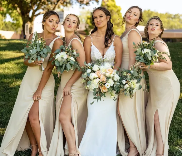 Bride with her Bridesmaids