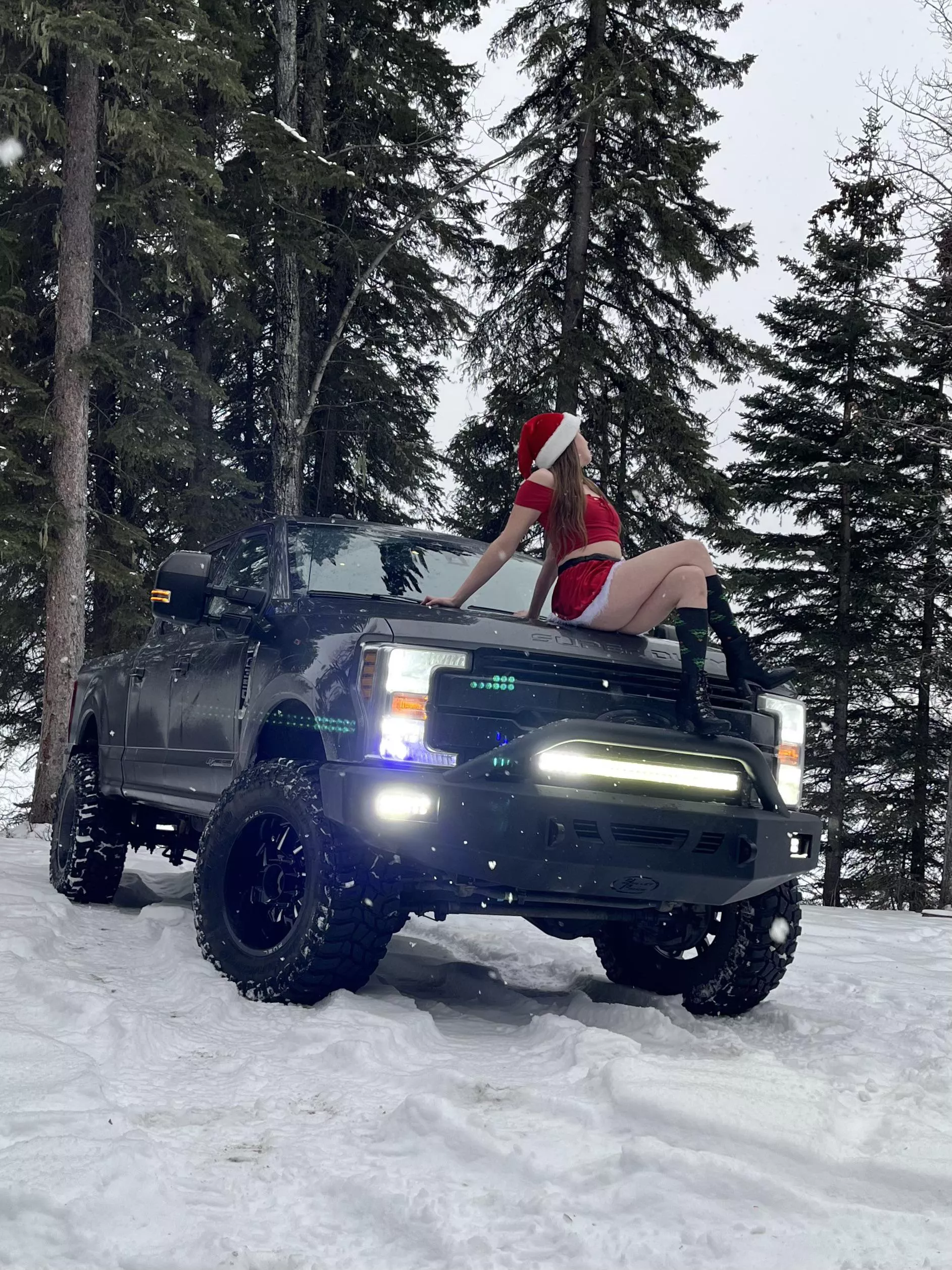 Can’t contain these locks in my Santa hat