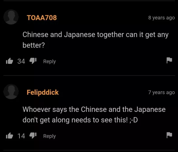 Context: Lesbian scene feat. Marika Hase (Japanese) and Alina Li (Chinese).