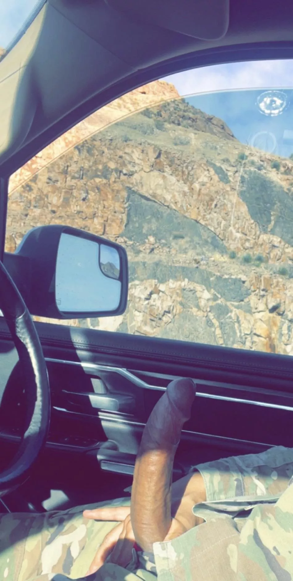 Cops pulled me over, and I rubbed one out before they got to my window