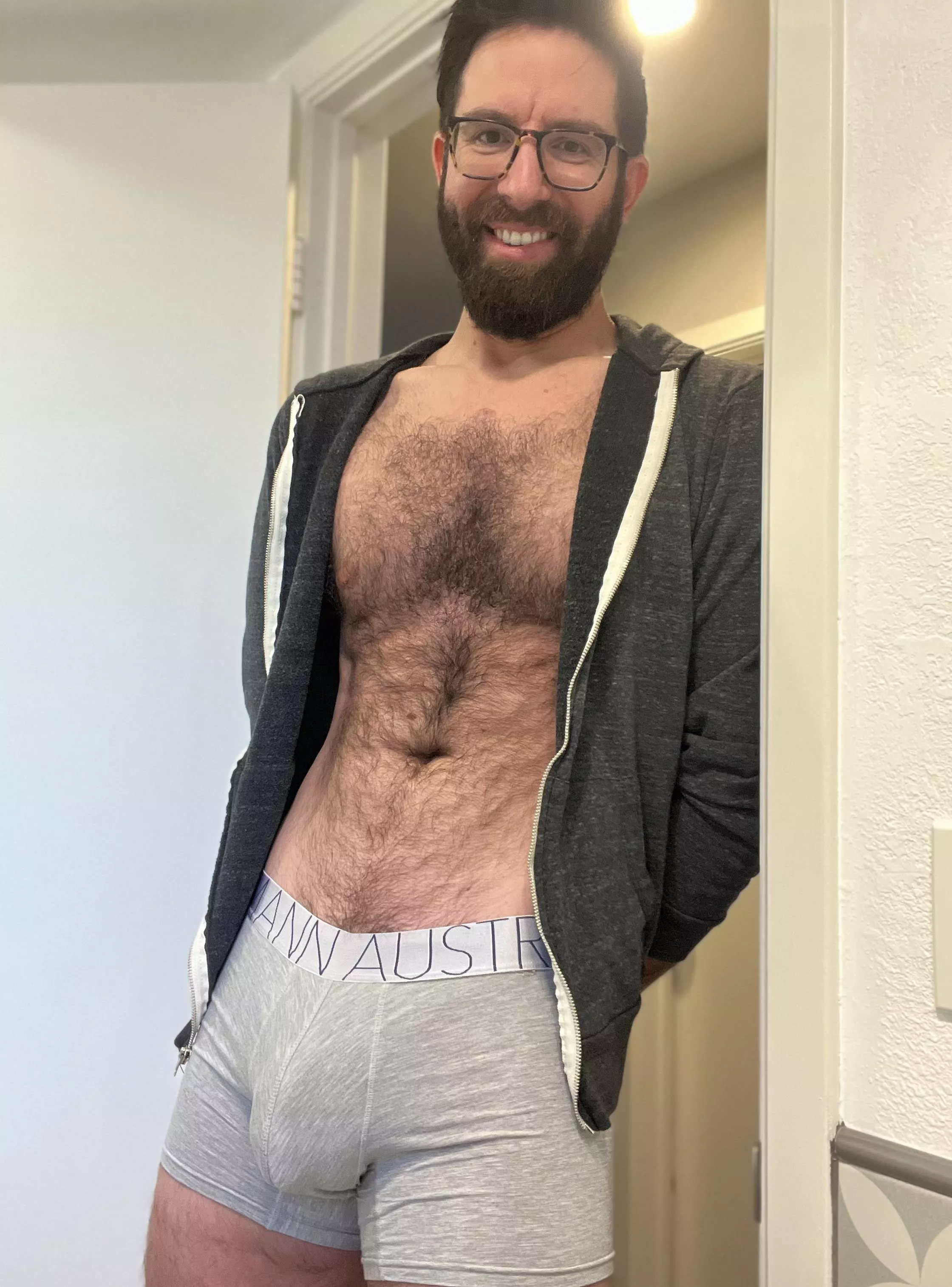 Good morning! Anyone wanna snuggle with a hairy, 65 man?