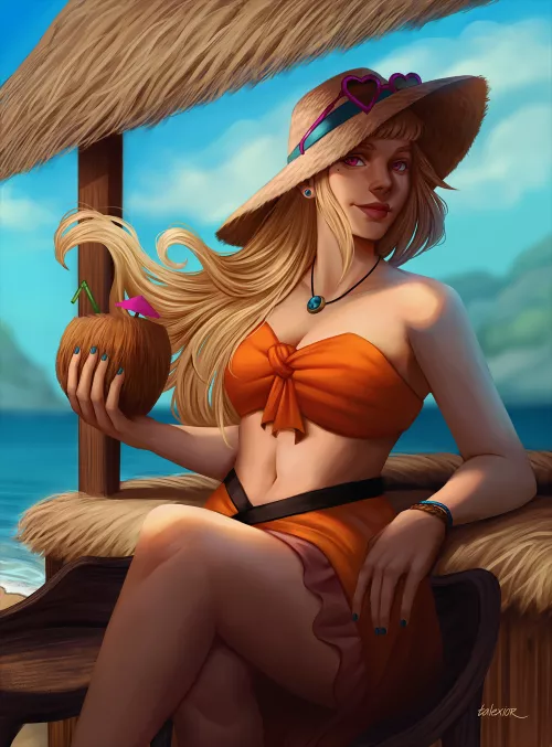 In the spirit of a good beach day, here's some art I made!