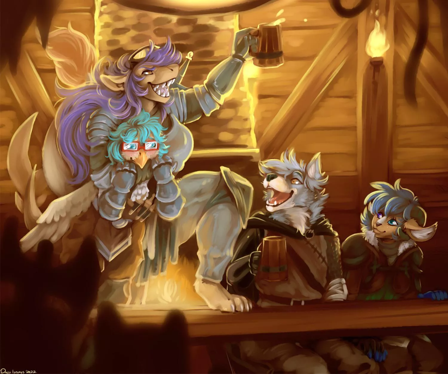 Post adventure celebrations (Art by Danji-Isthmus, Characters belong to me)