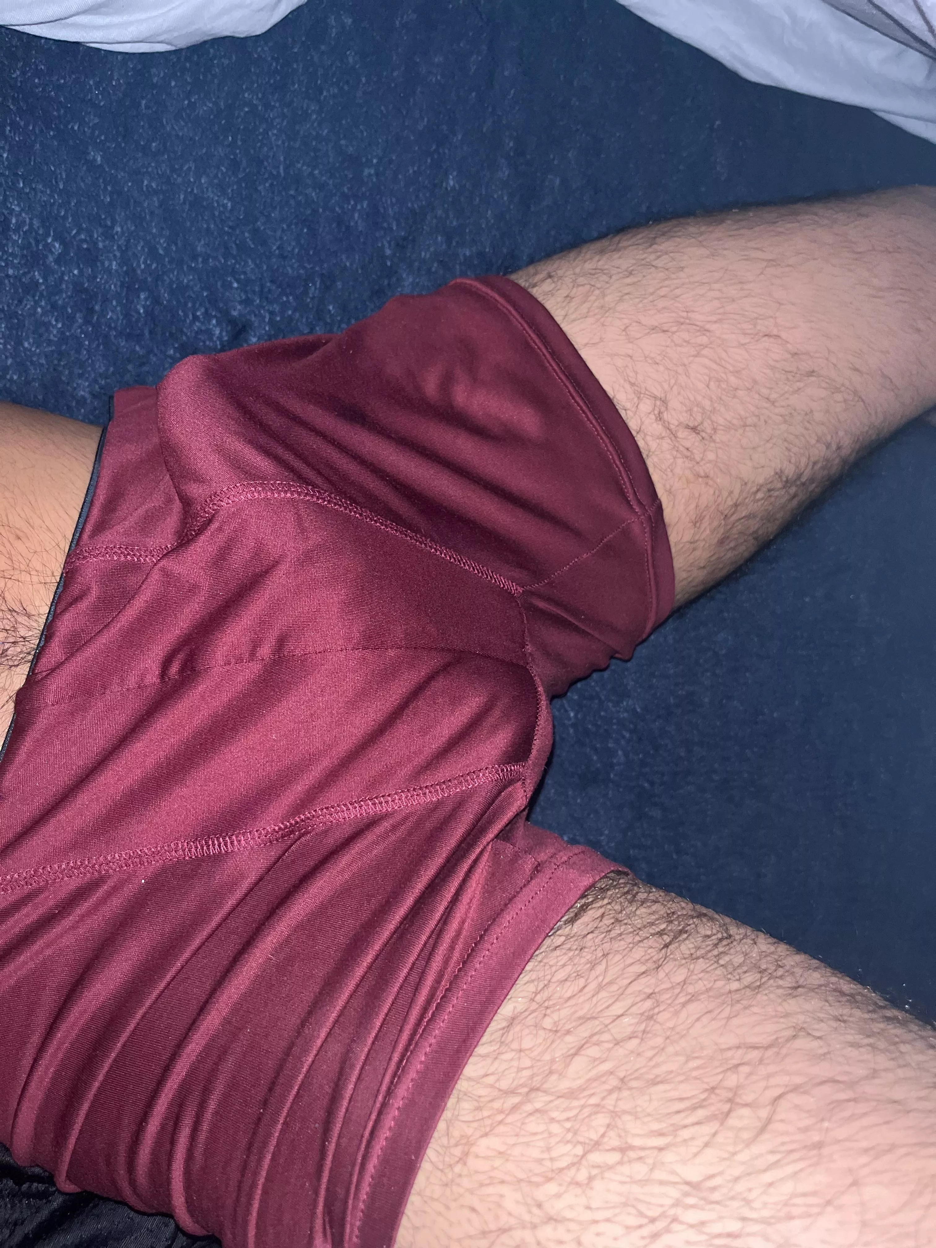 semi hard cock outline