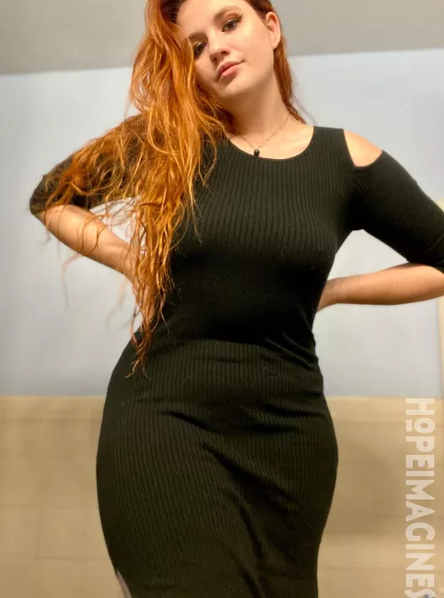 Showing my figure at work. No bras needed.