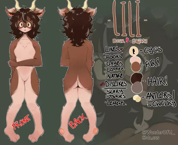 updated ref sheet for my OC!! 🦌 [By me]