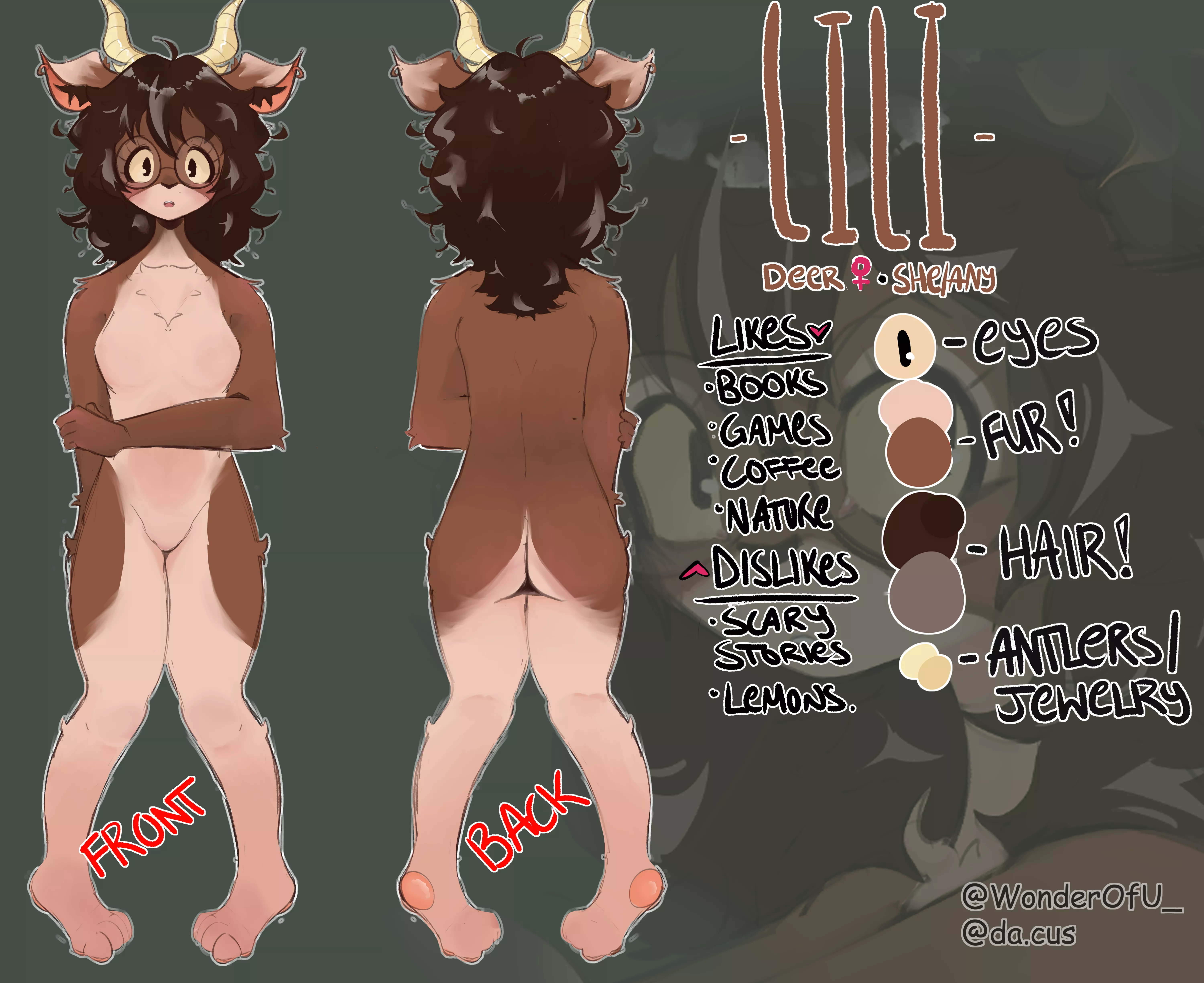 updated ref sheet for my OC!! 🦌 [By me]