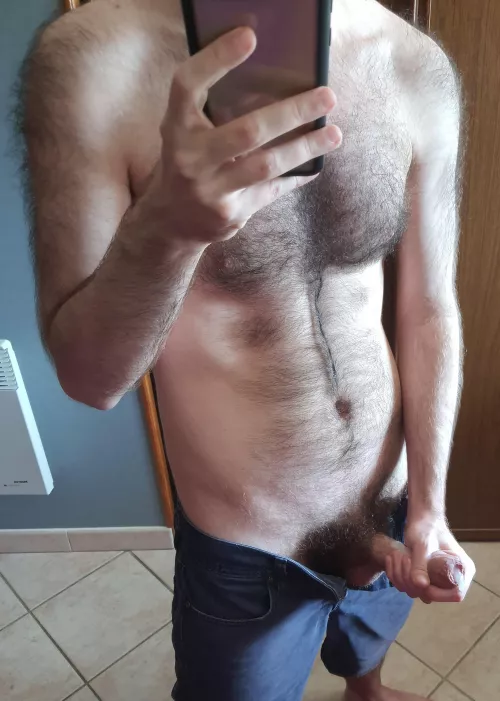 Wanna touch a hairy chest and get fed?