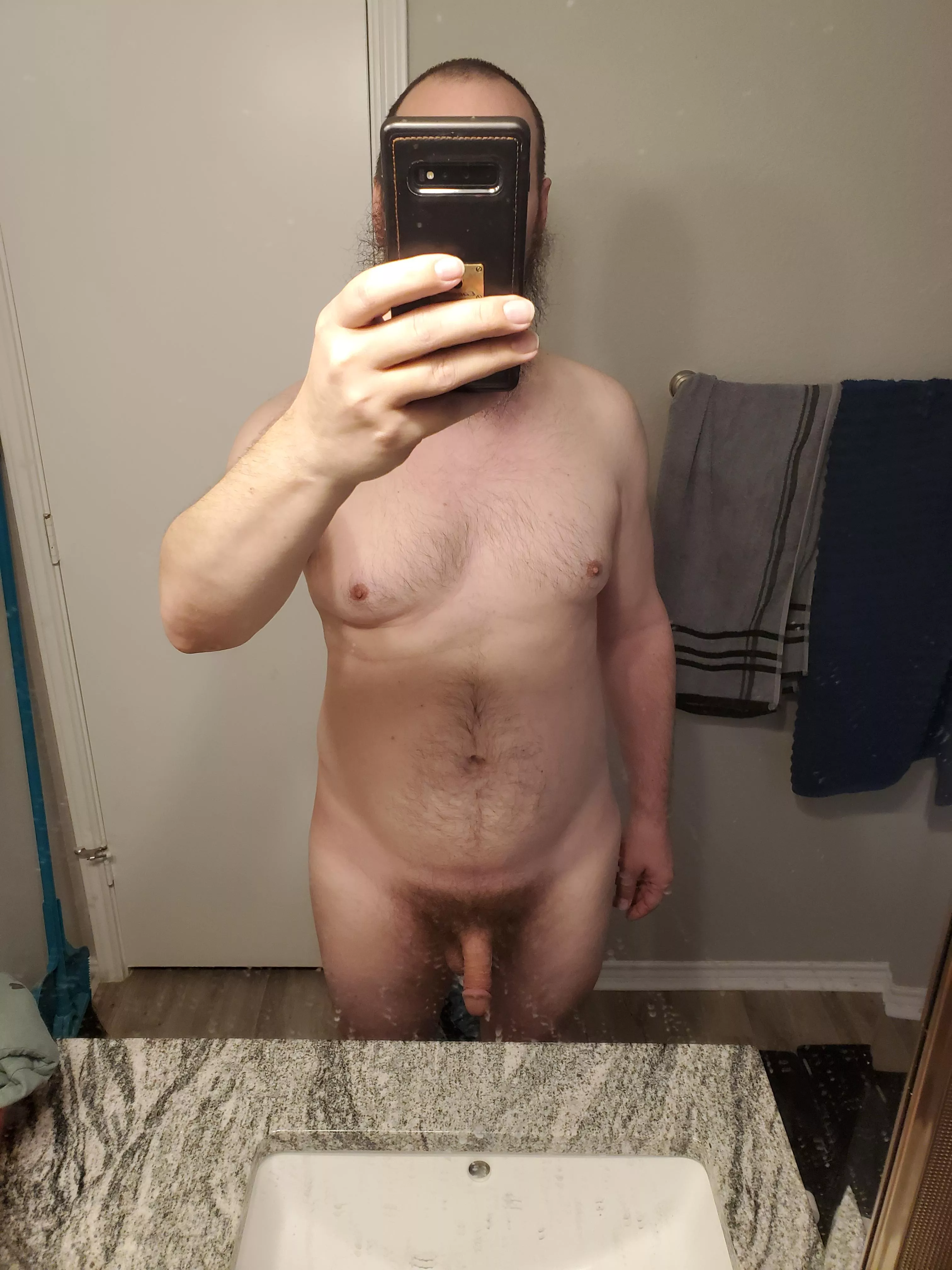 45 getting in the shower, there's room for one more.