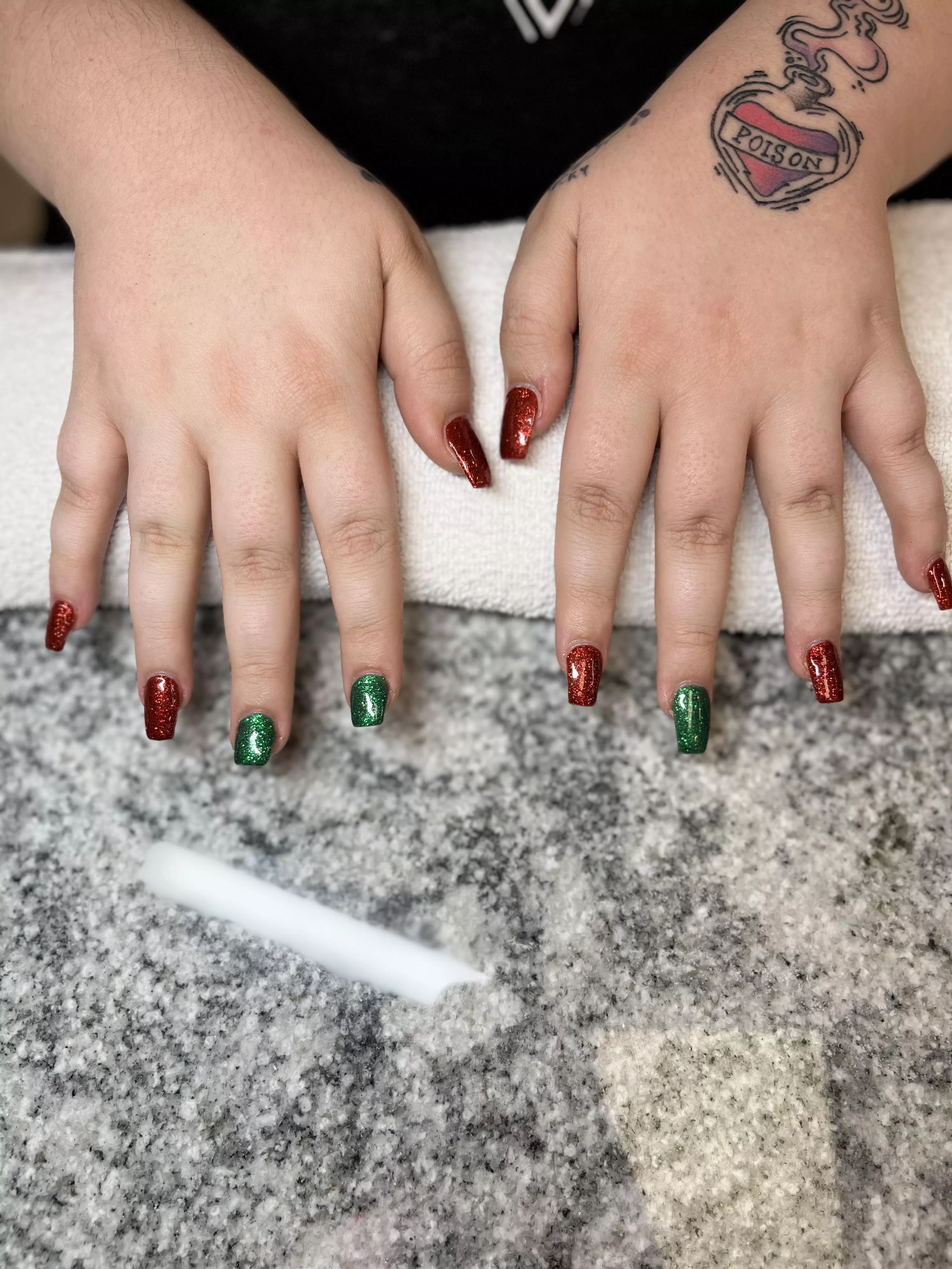 Adding a little bit of spice to my Christmas Manicure