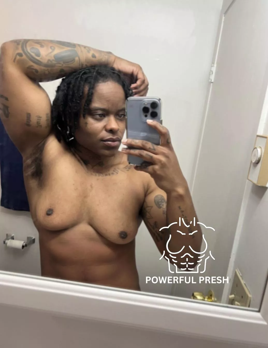 Armpit hair & a bicep flex 😉