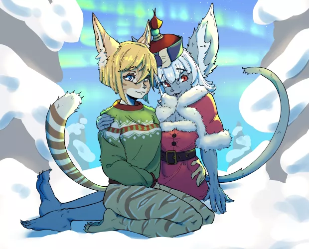 [Art by Me] Cats in the Snow