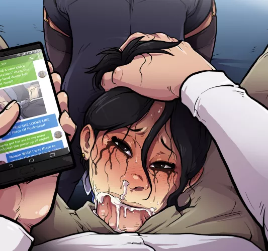 Asian gf gets her face ruined by her asian bf's white boss.