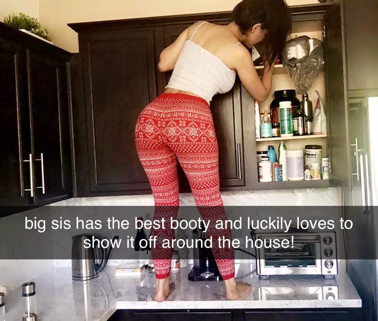 Big sis has assets and does whatever she can to show them off to you… would you make a move?