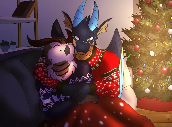 Christmas Cuddles by Ketzelfeathers :3