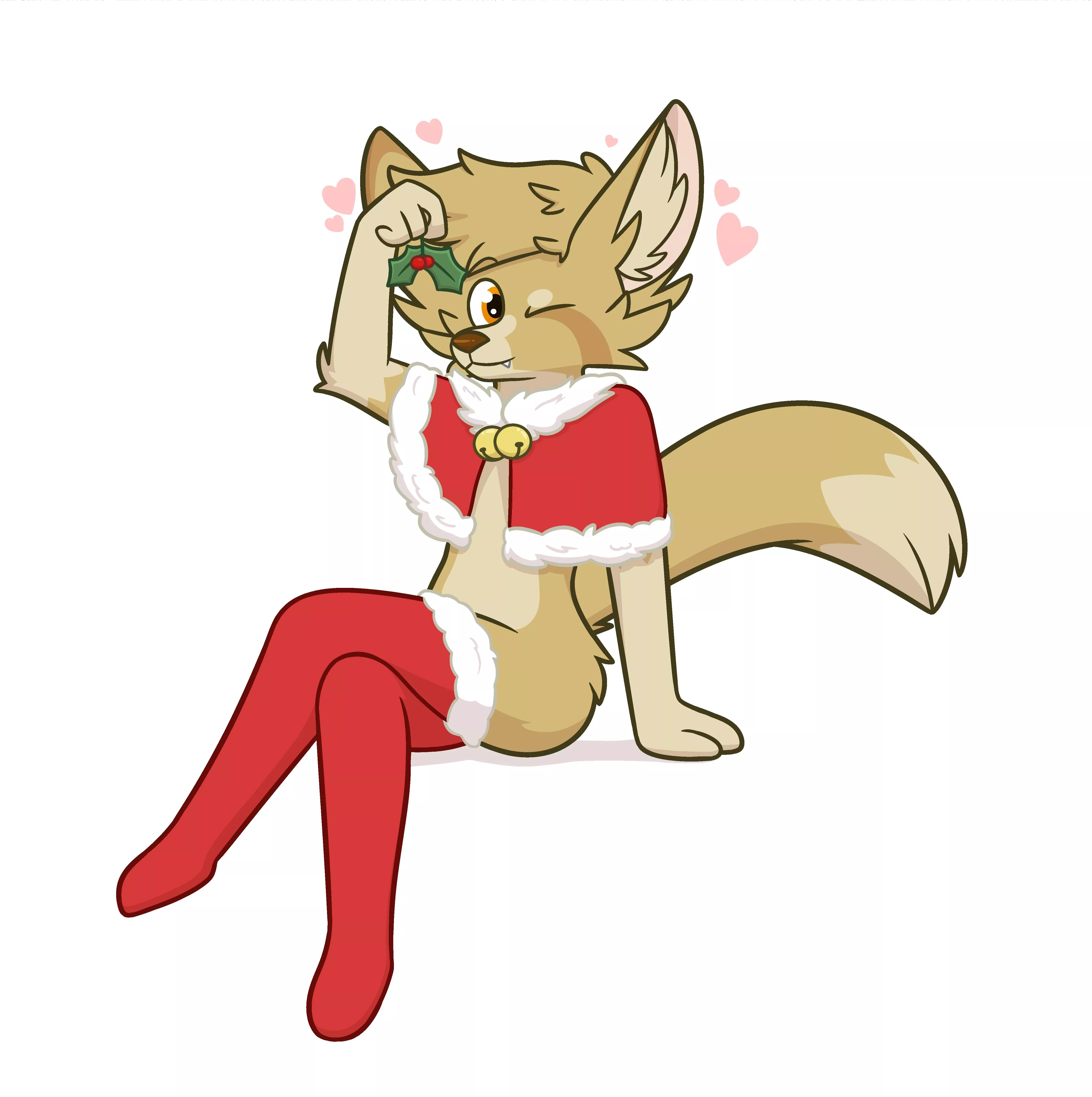 Christmas Fennec (Art by me)