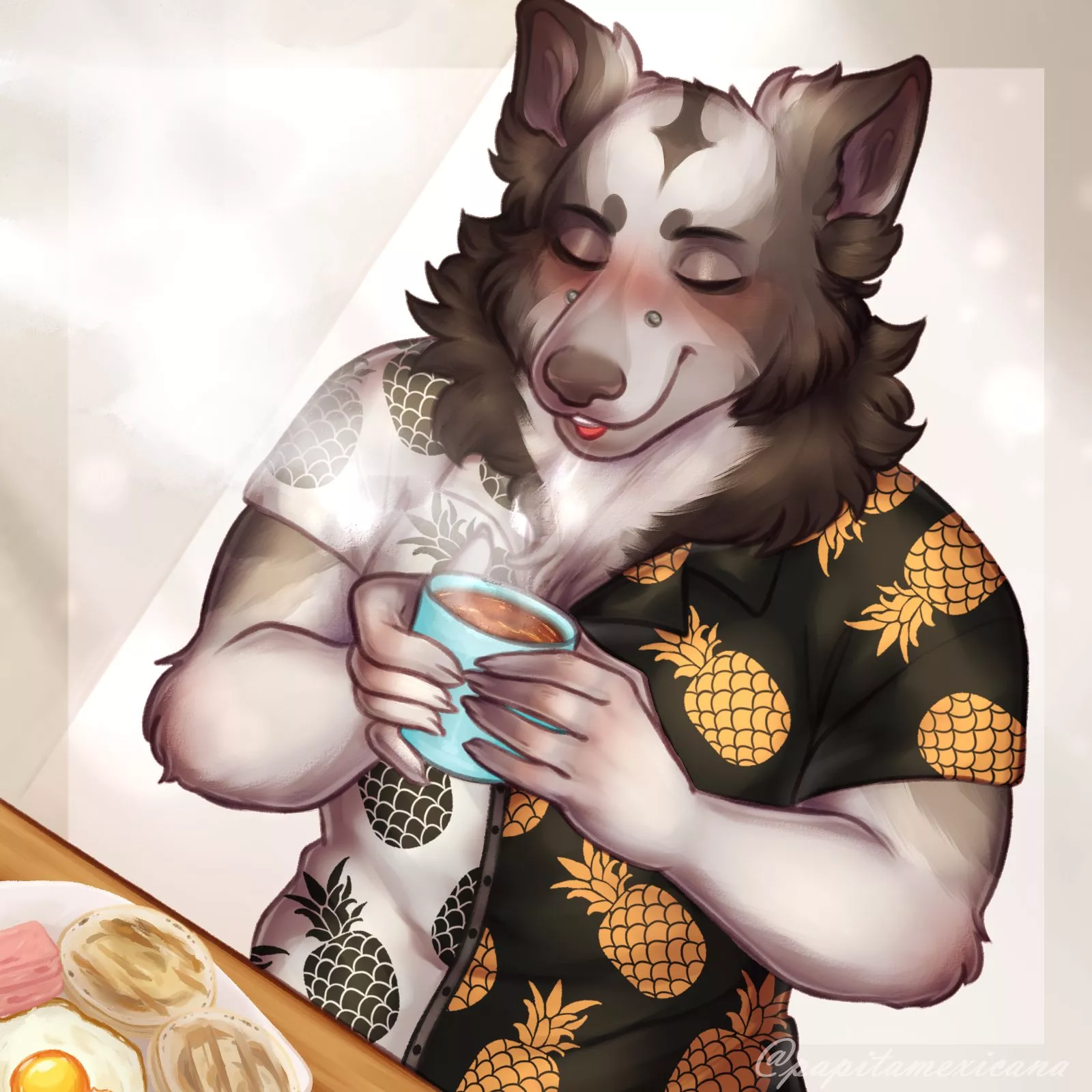 Coffe with Arepas (art by me)