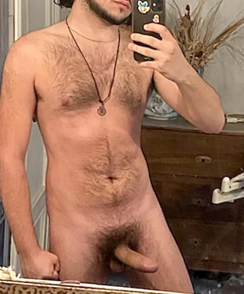 Do you like my body and my semi hard? (Dms open)