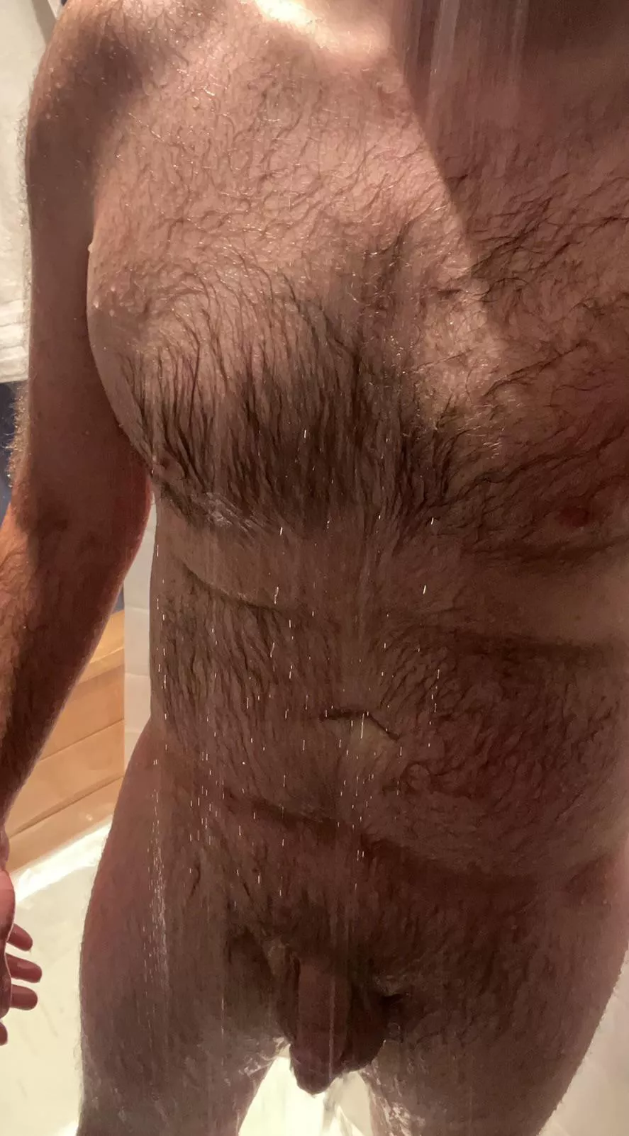 Getting the chest hair clean