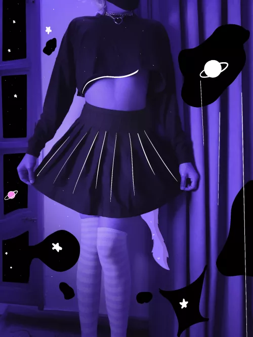 I love space and skirts soo mixed them up UWU