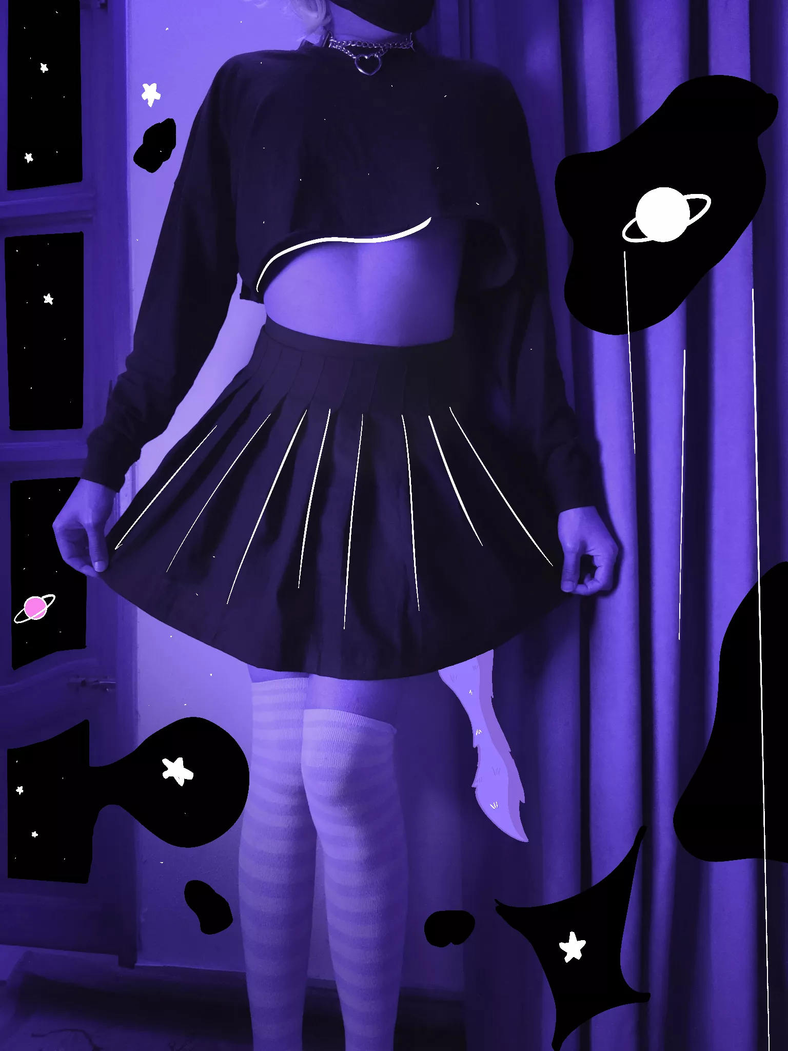 I love space and skirts soo mixed them up UWU