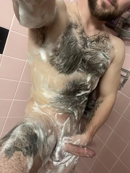 Lathered up and horny as fuck