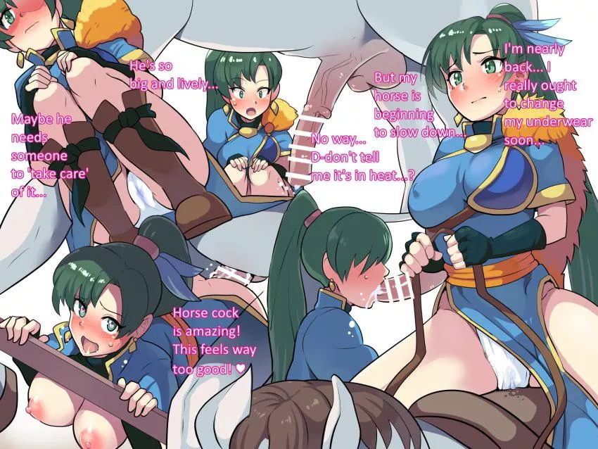 Lyn takes care of her horse