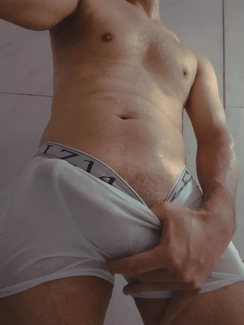 My girlfriend loves this wet underwear!