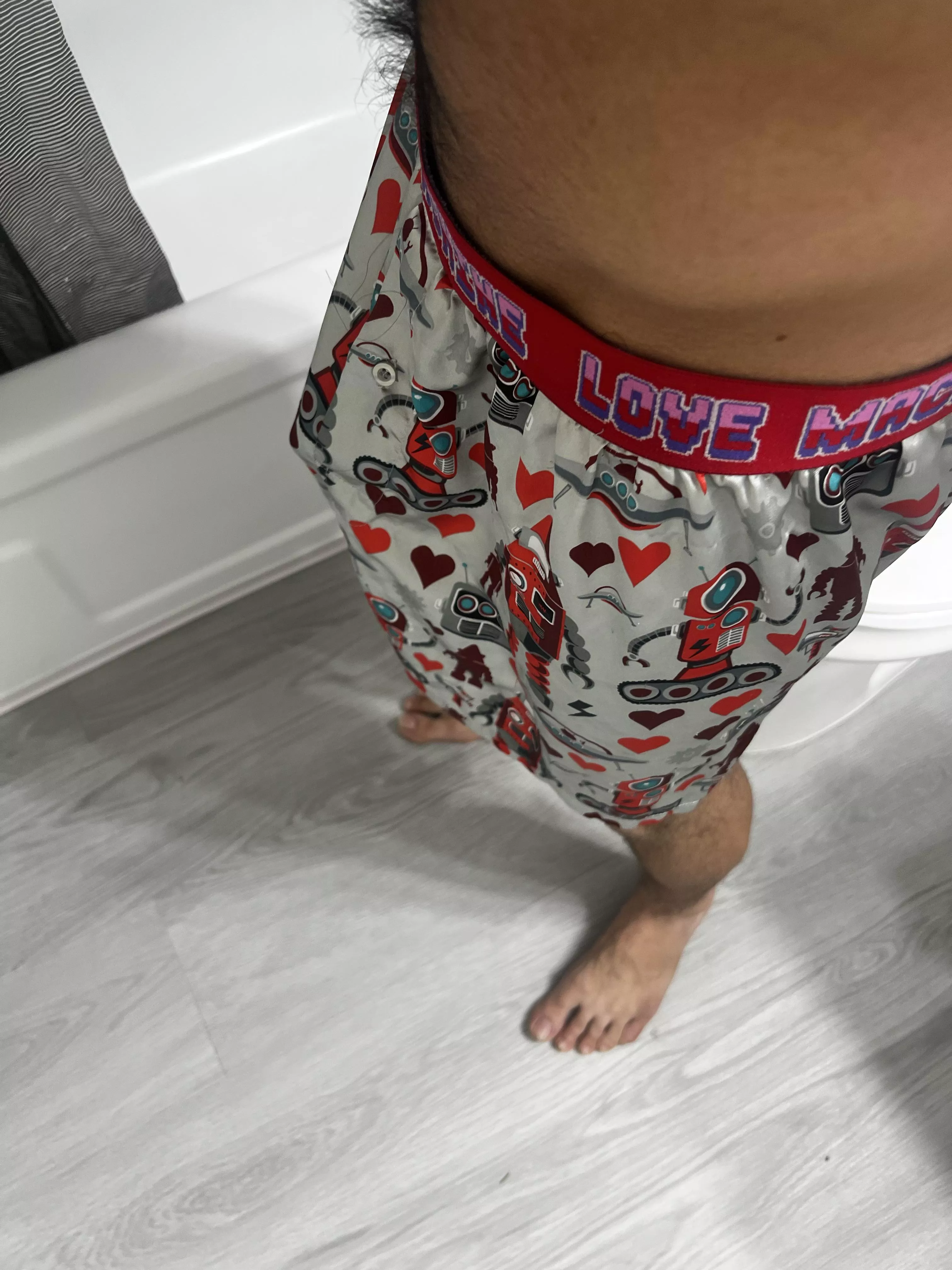 Oversized Silk boxers always keep me at least semi hard